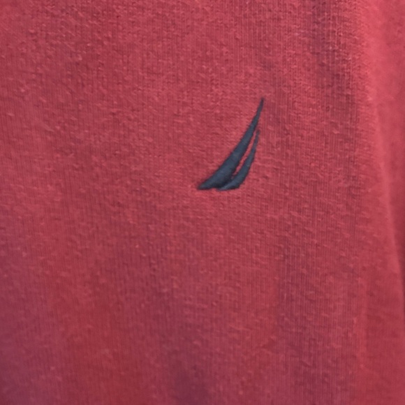 Nautica Men's Burgundy 1/4 Zip cotton Sweater sz L - Picture 3 of 9